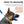 German Shepherd wearing blue Canny Collar; arrows show how to measure neck behind ears for accurate collar sizing.